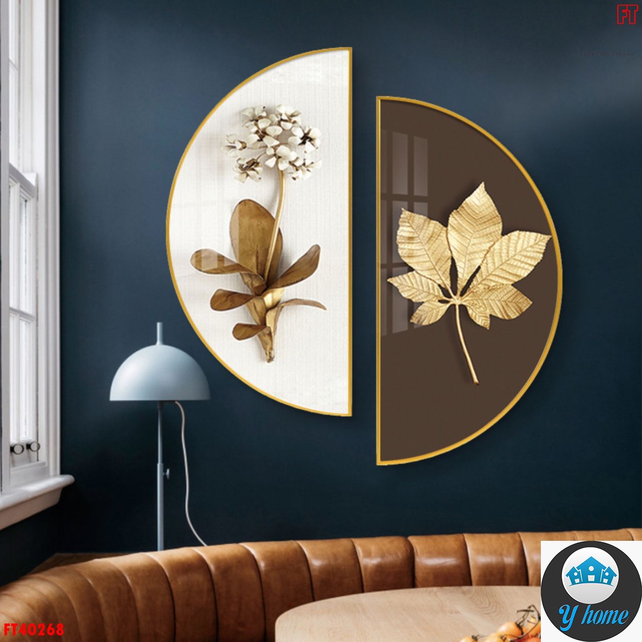 Tranh tráng gương tròn, tranh tráng gương decor trang trí phòng, tranh treo tường phòng khách, tranh phòng ngủ tặng kèm đinh treo