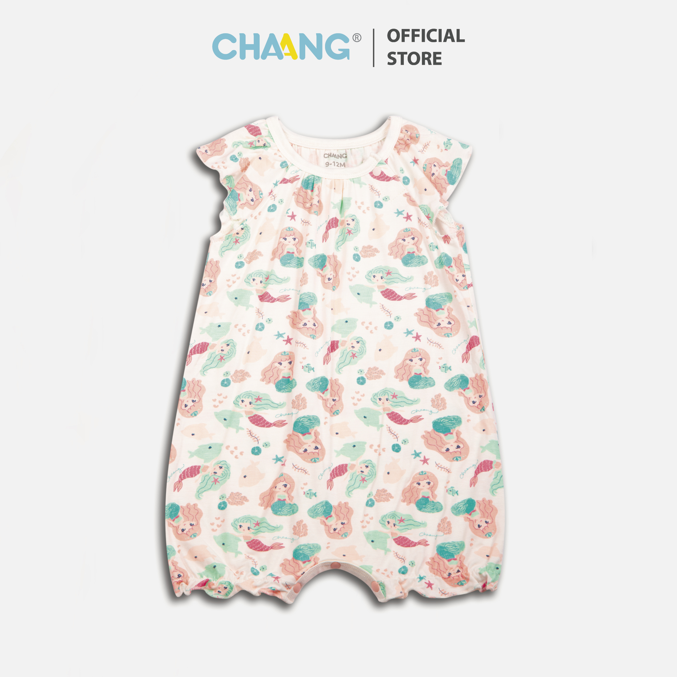 [CHỈ 21-24.06-Nhập mã LAZADAFASHION2 giảm 20% đơn từ 199k] Bộ body cúc vai Sea tiên cá cho bé gái Chaang