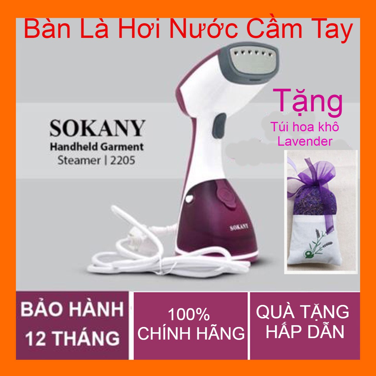 Bàn là hơi nước cầm tay cao cấp sokany - bàn là hơi nước đứng, bàn là cây