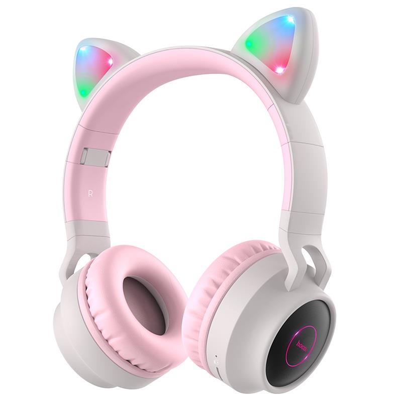 [HCM]Tai Nghe Mèo Chụp Tai Không Dây Bluetooth Hoco W27 Siêu Dễ Thương - Hàng Phân Phôi Chinh Hãng - BH 12 Tháng