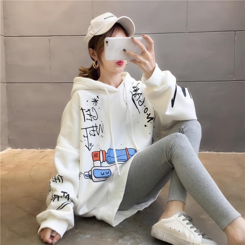 Áo Hoodie Nam Dài Tay Phối Mũ In Chữ CuTe Kiểu Dáng Thể Thao Trẻ Trung Menkind