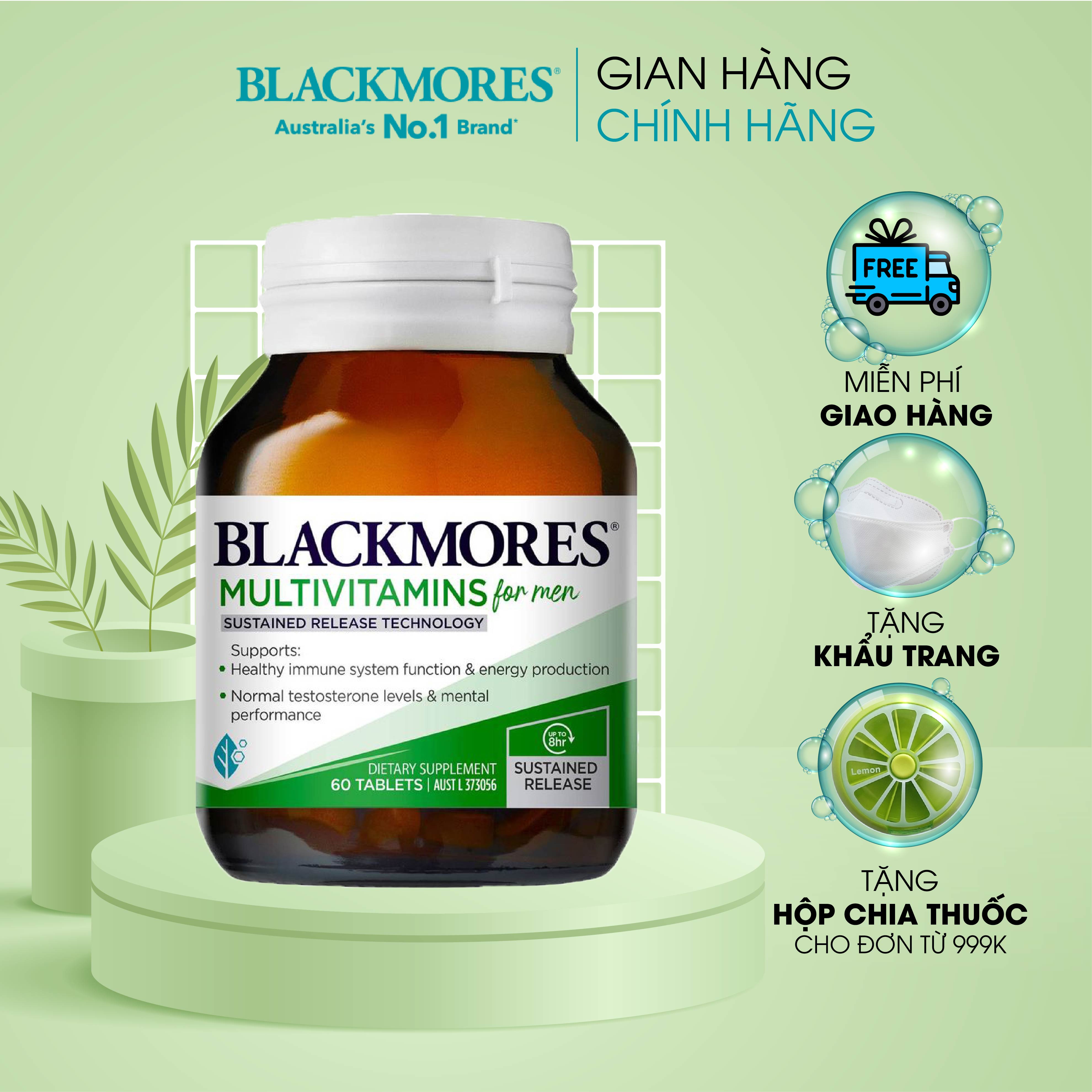 Vitamin tổng hợp cho nam Blackmores Multivitamin for Men Exclusive hỗ trợ