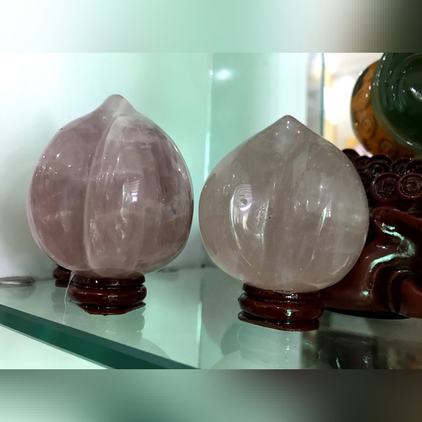 Quả Đào Đá Thạch Anh Hồng