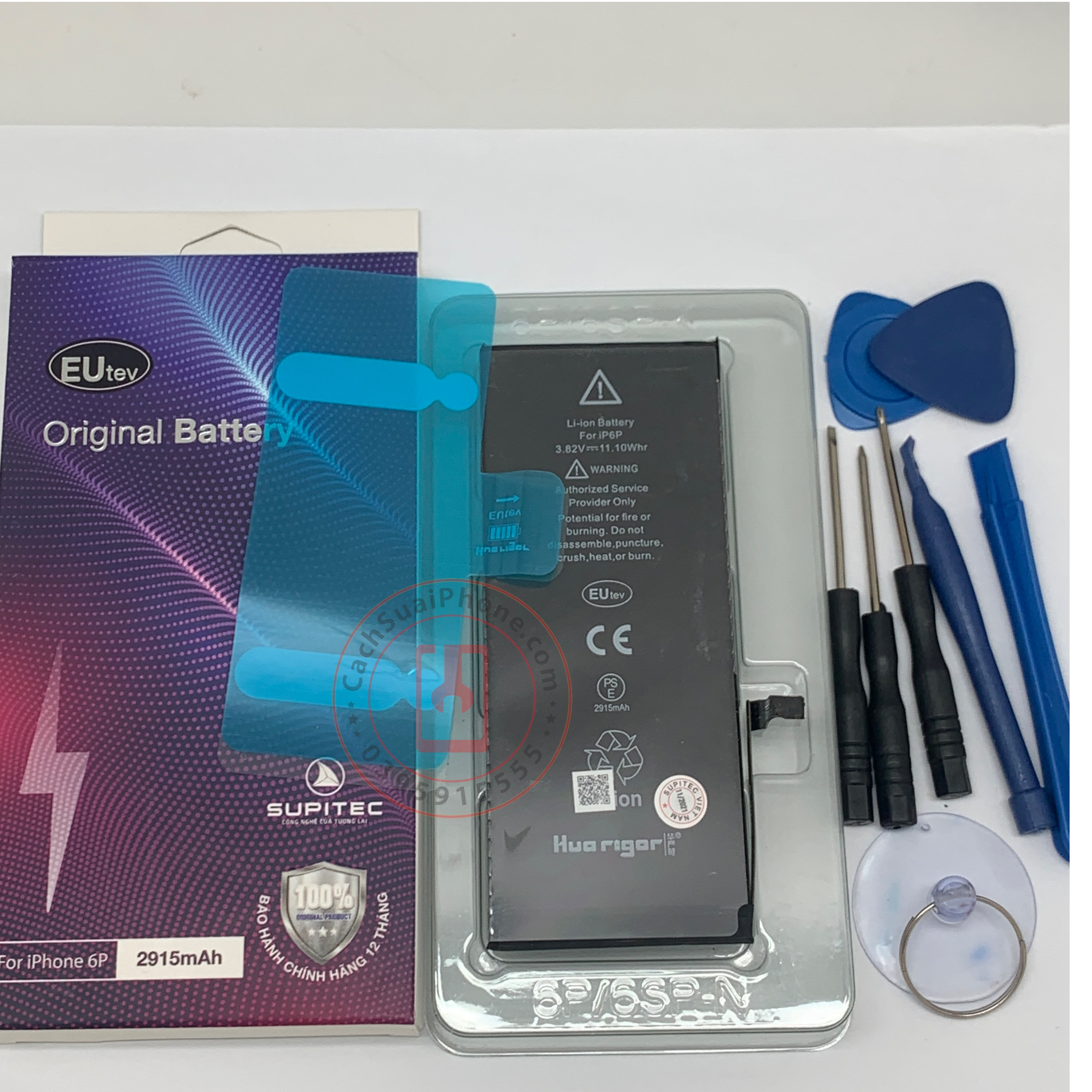 Pin ip 6 plus eu tev công ty supitec tiêu chuẩn xuất khẩu châu âu