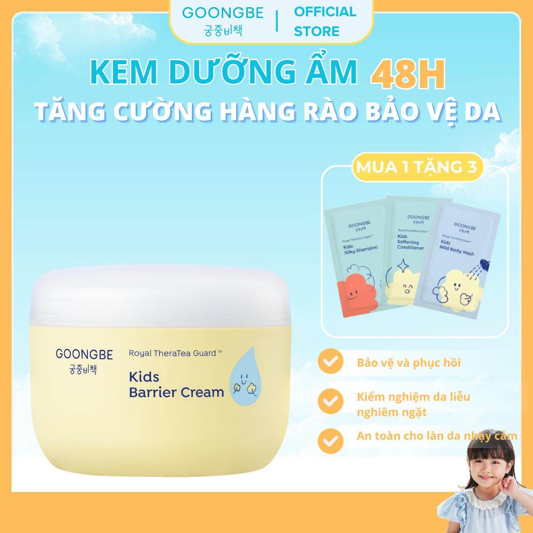 Kem Dưỡng Ẩm Trẻ Em Dành Cho Mặt & Body GOONGBE Kids Barrier Cream 180ML