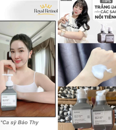 Kem ủ kích trắng body royal retinol 200g chính hãng, kích trắng, mờ thâm, ngăn ngừa lão hóa da. kem retinol b22 the matrix 1.5