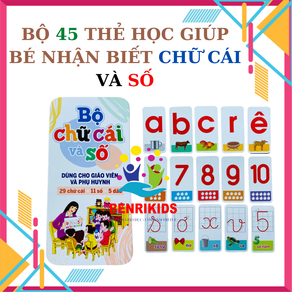 Bộ 42 Thẻ Học Chữ Cái Và Chữ Số Loại Lớn Đúng Chuẩn Phông Của Bộ Giáo Dục, Rèn Luyện Những Kỹ Năng Cơ Bản, Phát Huy Sự Sáng Tạo Và Học Hỏi Của Trẻ,  Nâng Bước Cùng Con Đến Trường