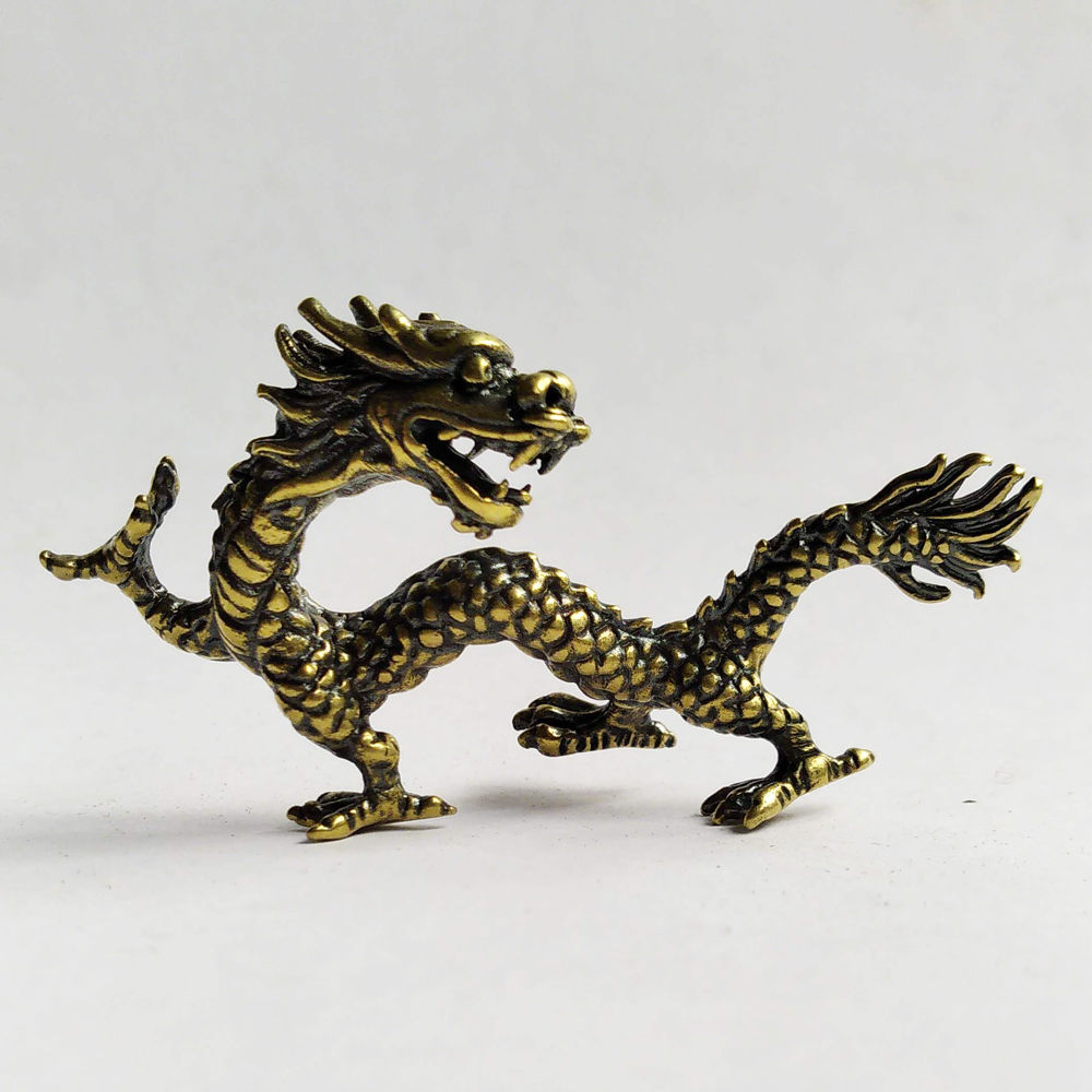 Tượng rồng mini bằng đồng giá rẻ làm phụ kiện tiểu cảnh, phụ kiện bàn trà, trang trí bonsai, làm quà tặng