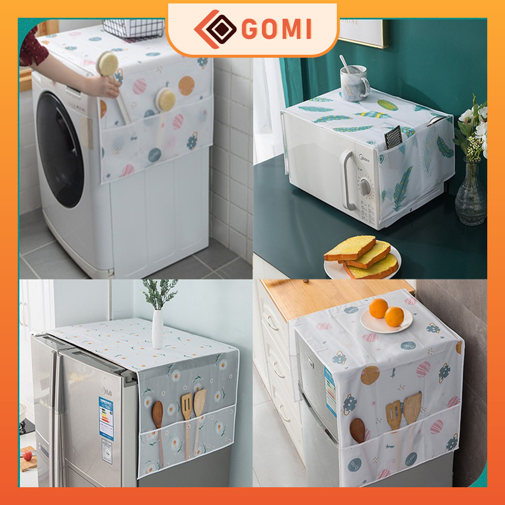 Tấm phủ tủ lạnh, có ngăn đựng đồ, tấm phủ máy giặt lò vi sóng chống bụi bẩn