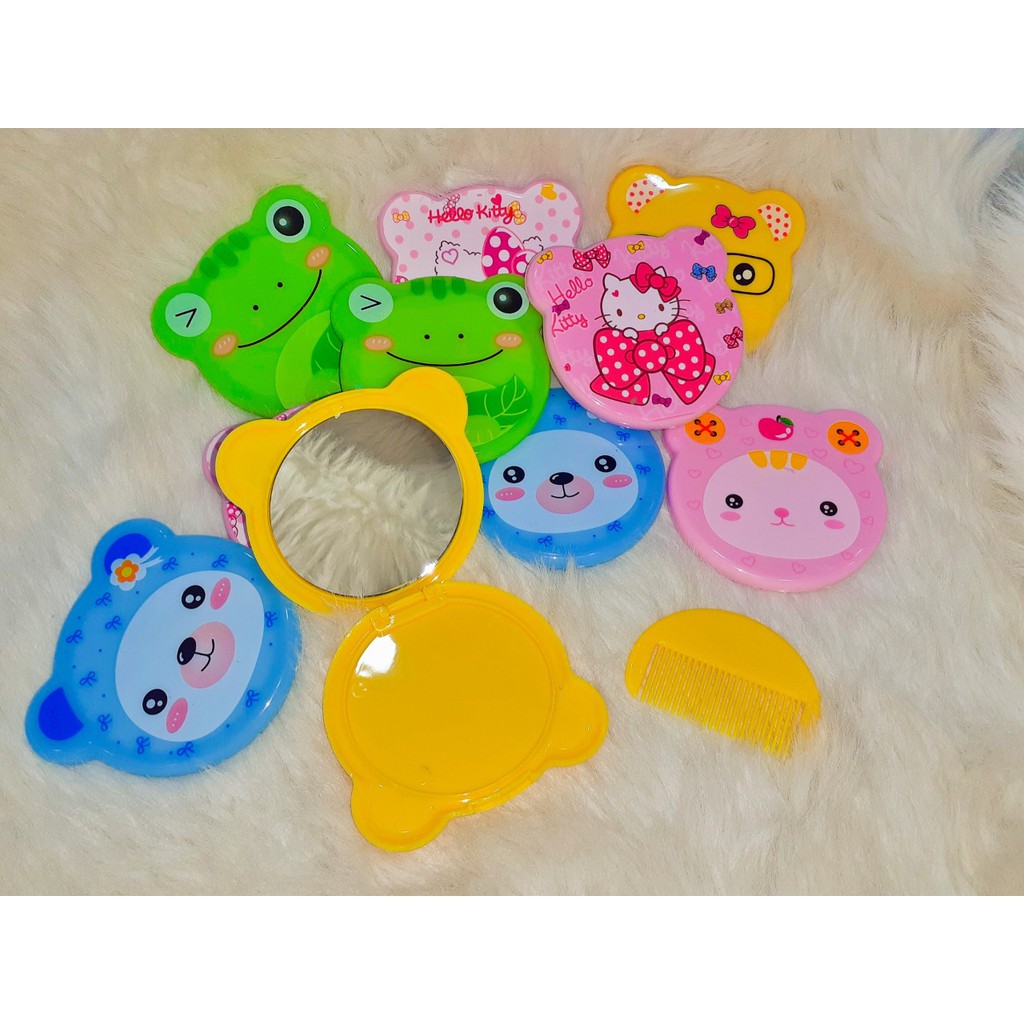 Bộ gương lược mini so cute tròn, cam kết hàng đúng mô tả, chất lượng đảm bảo an toàn đến sức khỏe người sử dụng