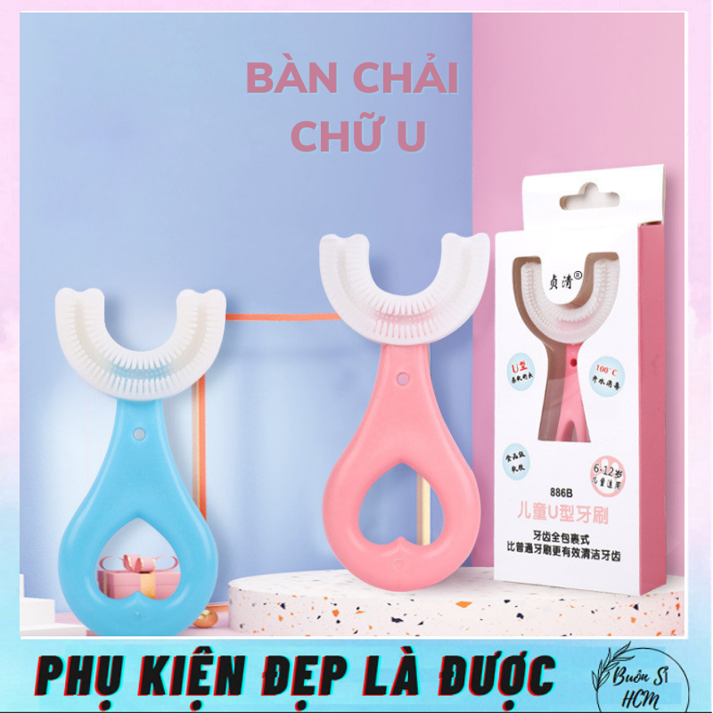 Bàn chải đánh răng chữ u cho bé - bàn chải silicon chữ u thiết kế thông minh - bàn chải đánh răng cho bé chữ u chất liệu silicon cao cấp