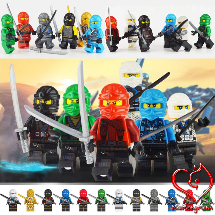 Bộ 12 Ninja Siêu Đẳng Ninjago Lego Đồ Chơi Lắp Ráp Xếp Hình