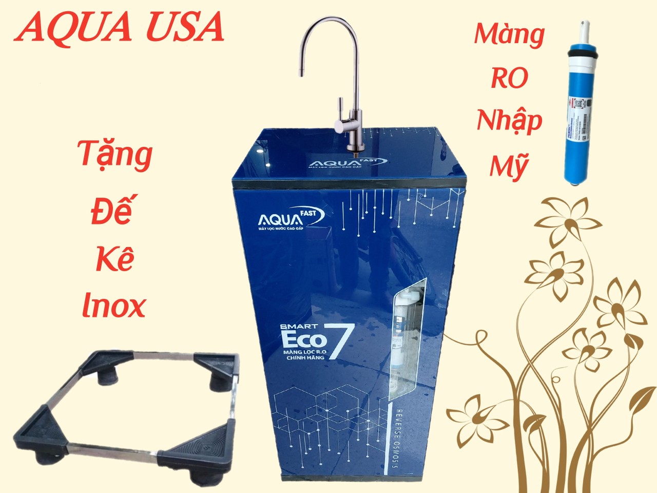 Máy Lọc Nước 9 Cấp Lọc Màng RO Nhập Khẩu MỸ AQUAfast USA 2020