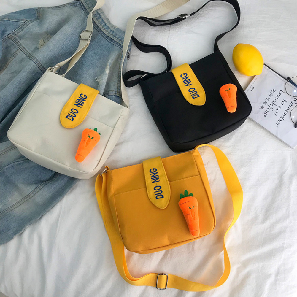 Thời trang Phụ nữ Đơn giản Casual Canvas Messenger Túi nhỏ Túi dễ thương Cô gái Túi đeo vai Giải trí