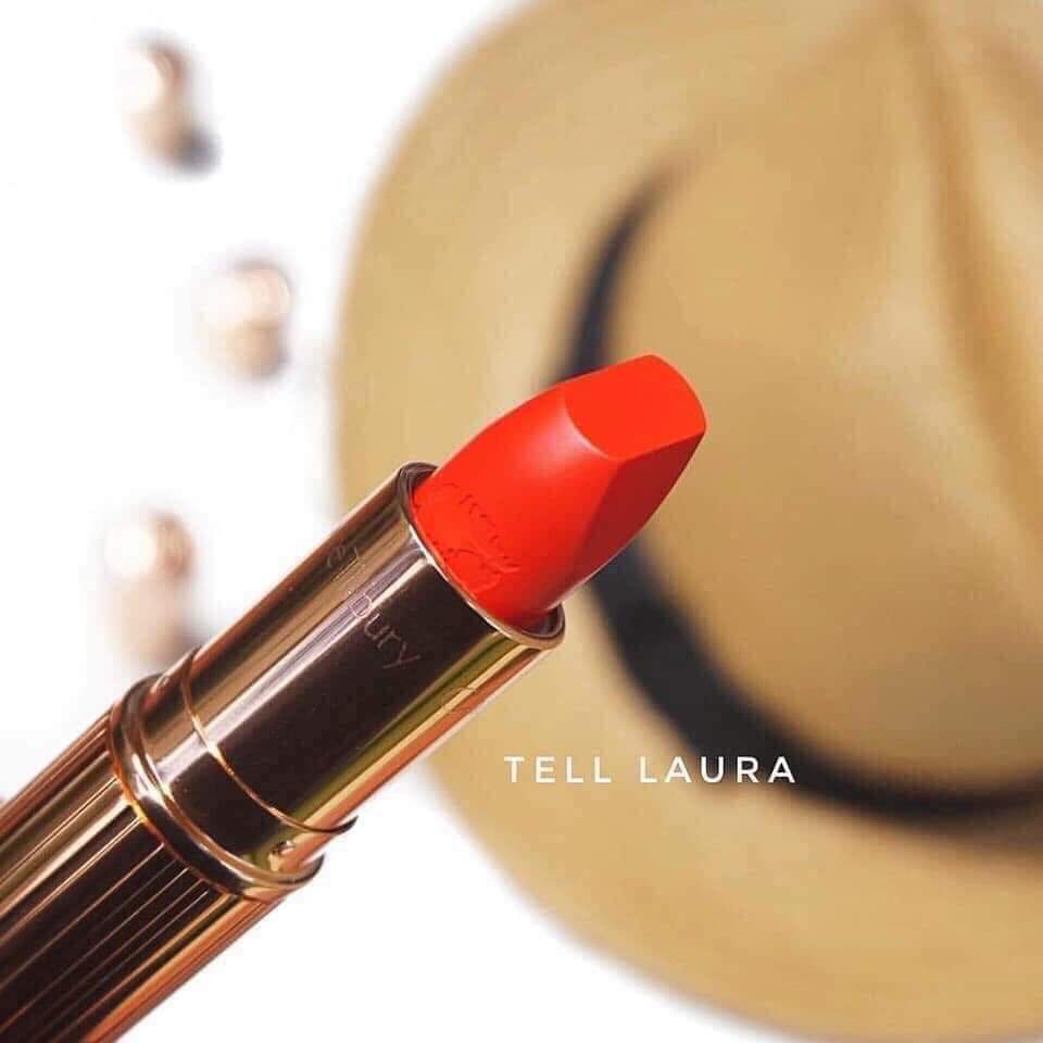 Son lì Charlotte Tilbury Tell Laura thỏi son màu đỏ cam nóng bỏng đến từ Anh Quốc