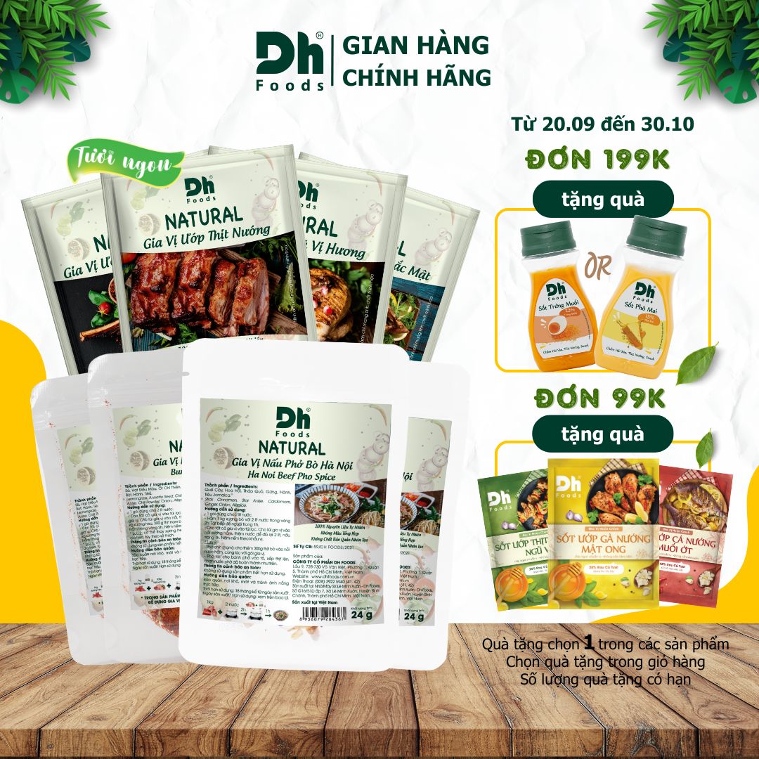 Hộp Gia Vị Nấu Ướp Dh Foods - Set 2 loại nguyên liệu nấu Phở