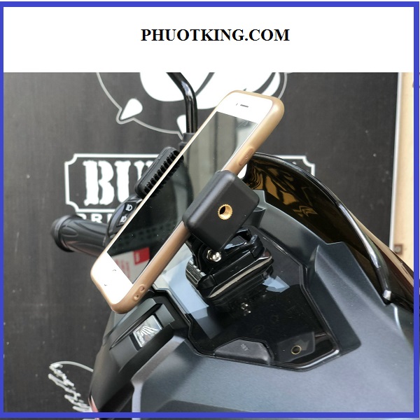 Kẹp điện thoại xe máy gắn lên màn hình xe ( shipper, xe ôm công nghệ dùng)