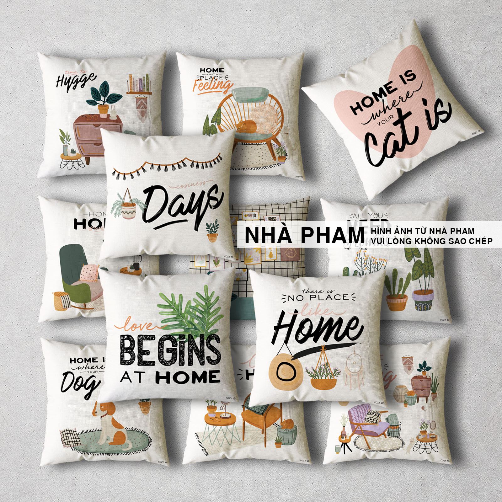Gối trang trí sofa cozy home