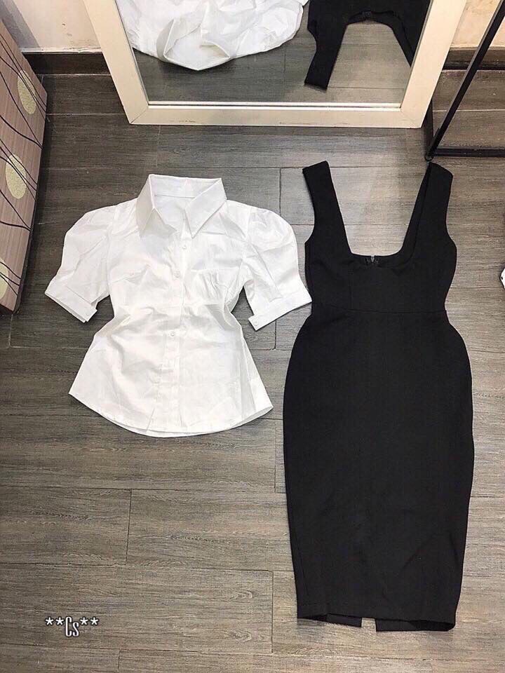 SET QUẦN YẾM KÈM ÁO SƠ MI SIÊU XINH