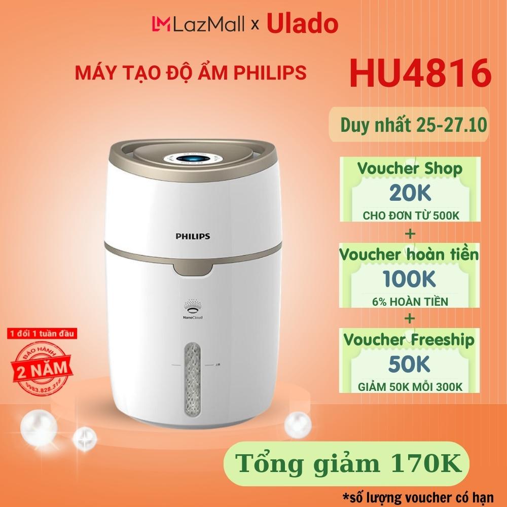 Máy tạo độ ẩm Philips HU4816 Tạo ẩm hiệu quả cho không gian lên đến 44m2 - Ulado