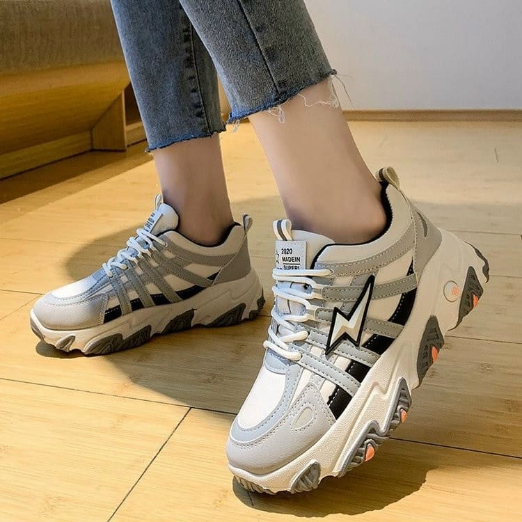 { FULL hộp+Tặng tất } Giày thể thao sneaker nữ họa tiết tia sét . chất đẹp. mẫu hót 2020,phong cách, trẻ trung .(SN01)