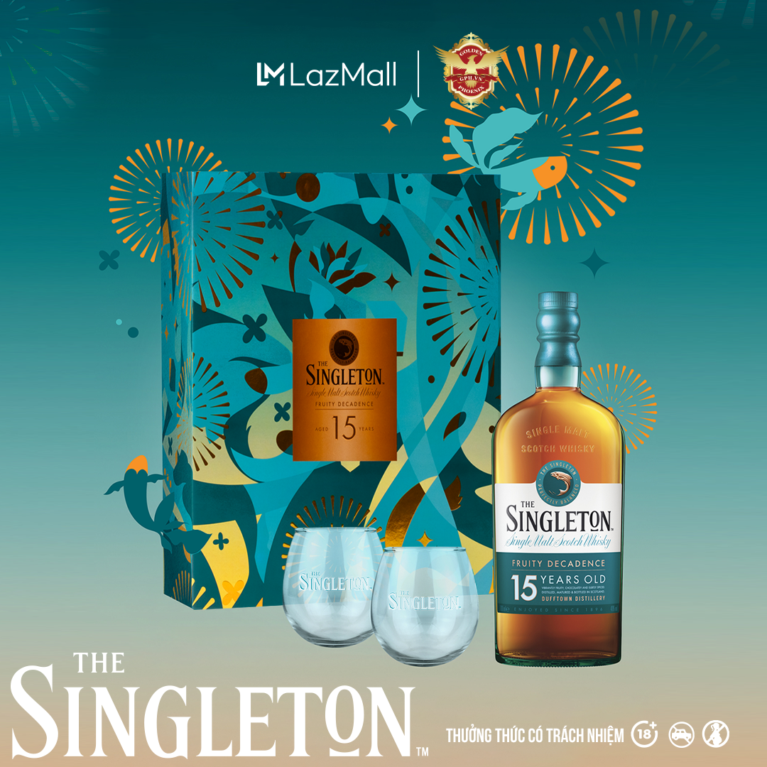 Hộp Quà Tết Rượu The Singleton 15 Years Old Single Malt Scotch Whisky Fruity Decadence Dufftown 40% 700ml - Whisky Hương Vị Trái Cây