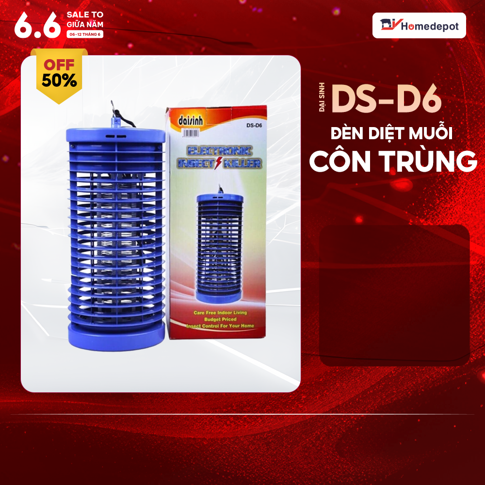 Đèn diệt côn trùng Đại Sinh DS-D6 (Xanh)