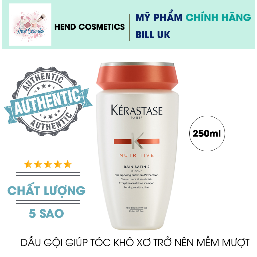 Dầu gội giúp tóc khô xơ trở nên mềm mượt Kerastase Nutritive Bain Satin 250ml