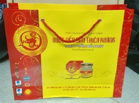 Combo 10 túi giấy đựng hộp yến thiên hoàng