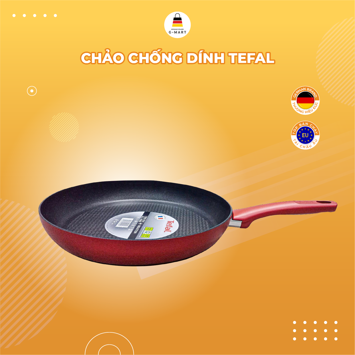 Chảo chiên tefal so chef size 22, 24, 28cm đáy từ