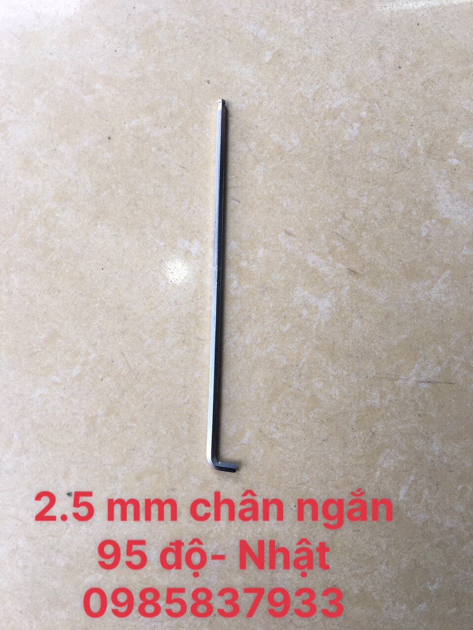 Lục giác 2.5 mm chữ L đầu bi ngắn 95 độ TT-2.5 Eight Nhật vặn ốc chìm phạm vi hẹp tuổi thọ dài