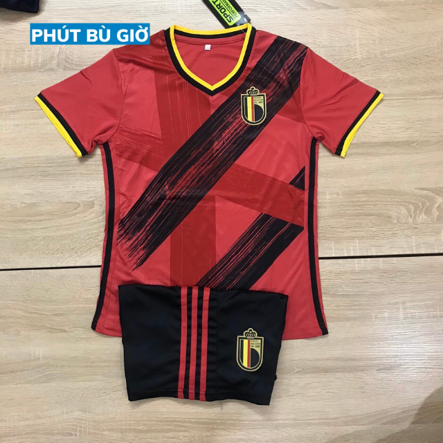 [ẢNH THẬT] Bộ Quần Áo Bóng Đá, Đá Banh Trẻ Em Đội Tuyển BỈ Mẫu Mới - Phút Bù Giờ Sport
