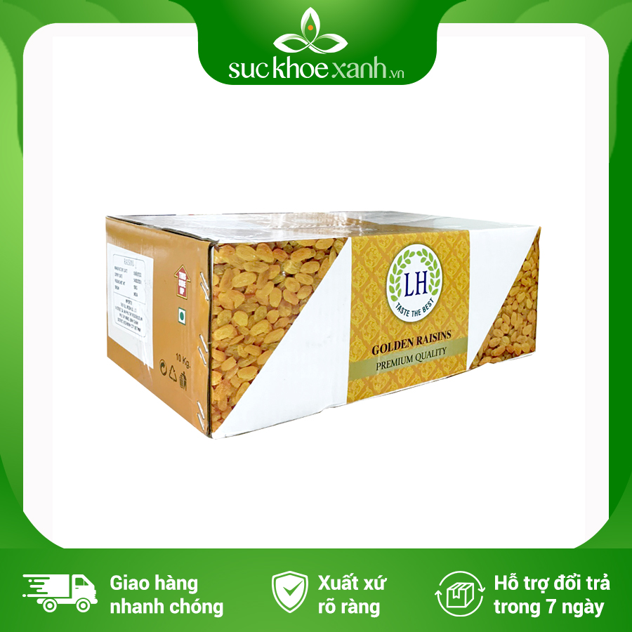 Nho khô vàng Ấn Độ thùng 10kg