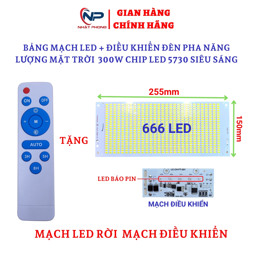 Chip led đèn năng lượng mặt trời có mạch điều khiển dùng cho đèn led Pha năng lượng mặt trời 100W,20