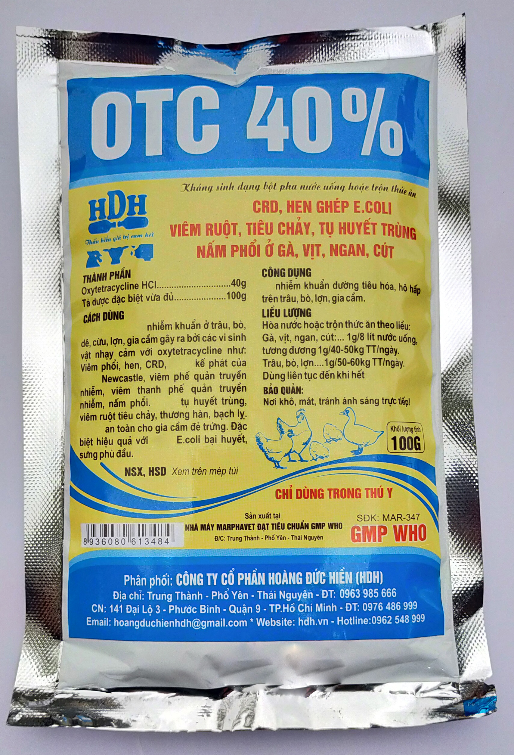 1 gói OTC 100g Chuyên dùng cho trâu, bò, dê, cừu, lợn, gia cầm