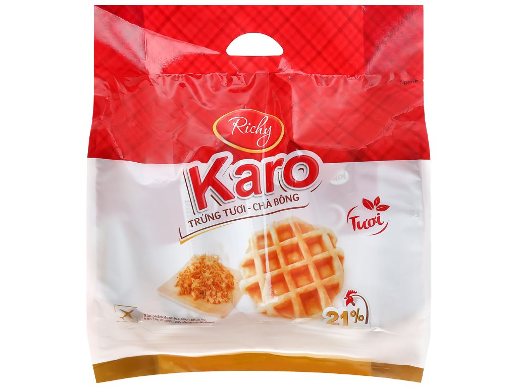 Bánh trứng tươi chà bông Karo gói 156g