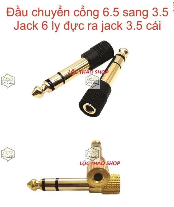 Jack chuyển 6.5 ra 3.5 đầu chuyển jack 6.5 sang jack 3.5 - 1 cái