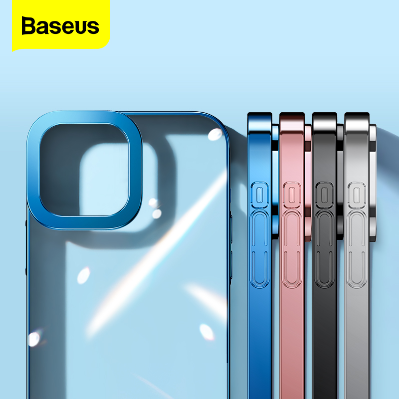 Vỏ mạ Baseus cho iPhone 13 Pro Max / 13Pro / 13 Clear Full Lens Protection Case Vỏ chống sốc trong suốt