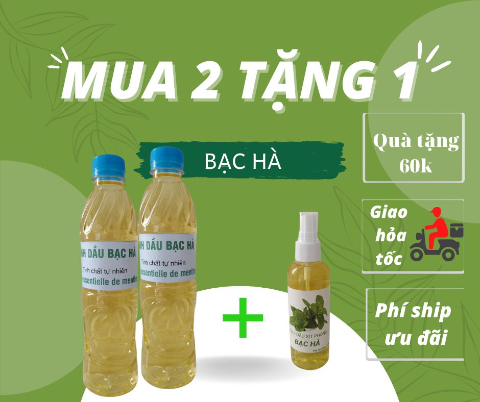 Tinh dầu bạc hà lau nhà, chai 500ml