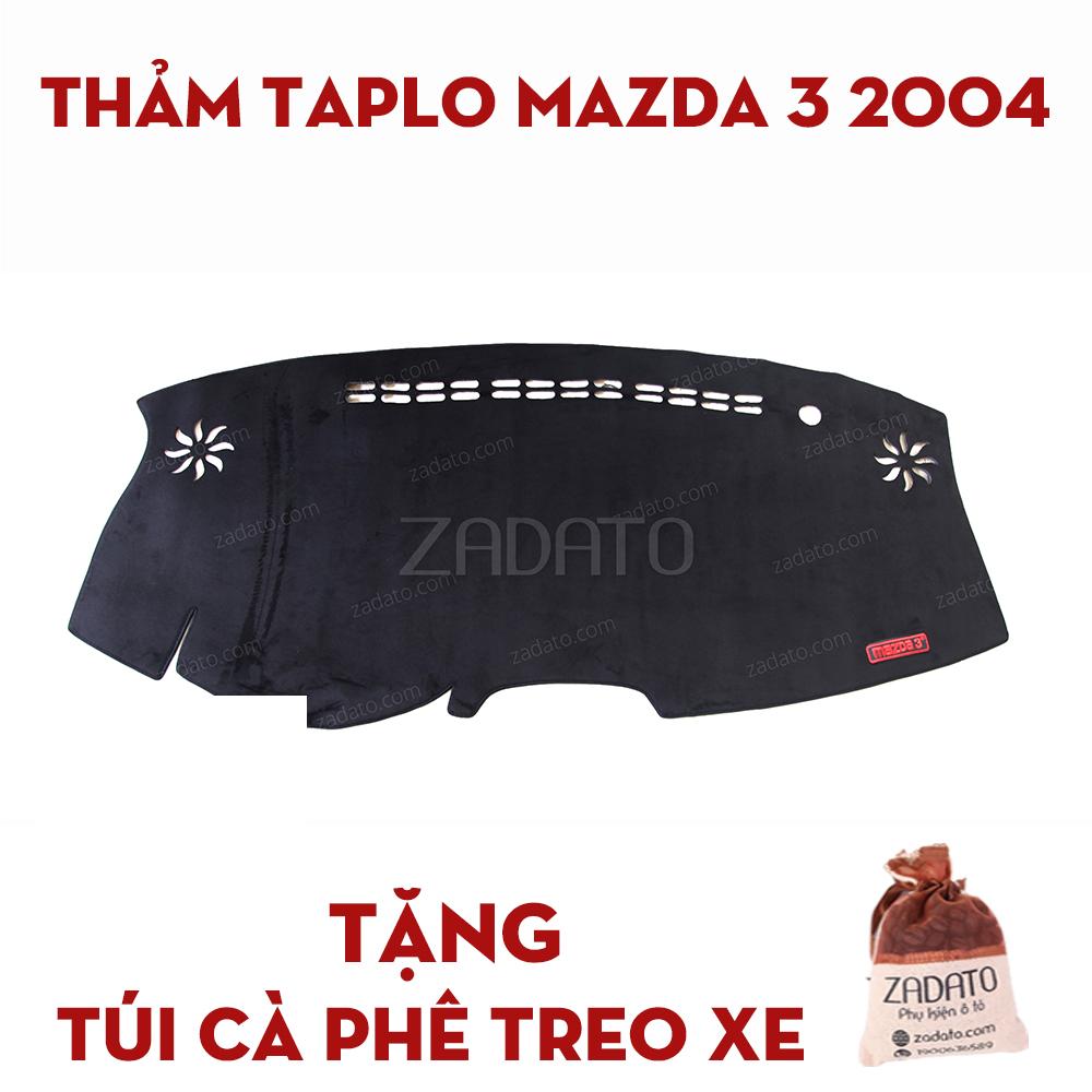 Thảm Taplo Xe Mazda 3 2003 - 2019 | Thảm Chống Nóng Taplo Lông Cừu - TẶNG: Túi Cafe Treo Xe.