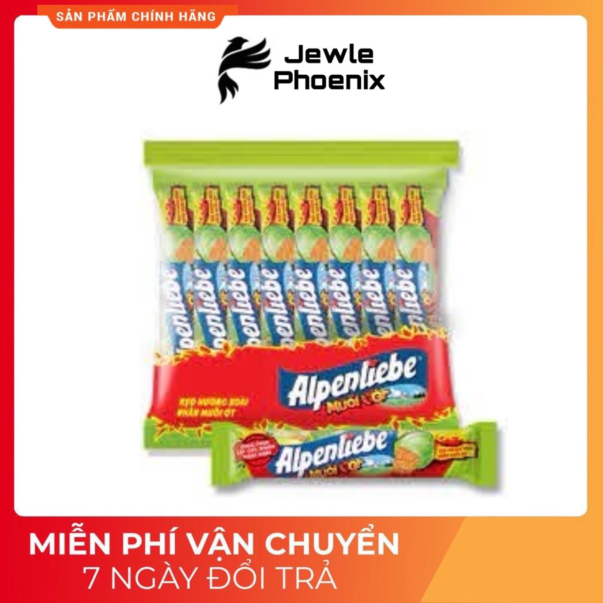 Thỏi 9 viên kẹo alpenliebe vị xoài nhân muối ớt