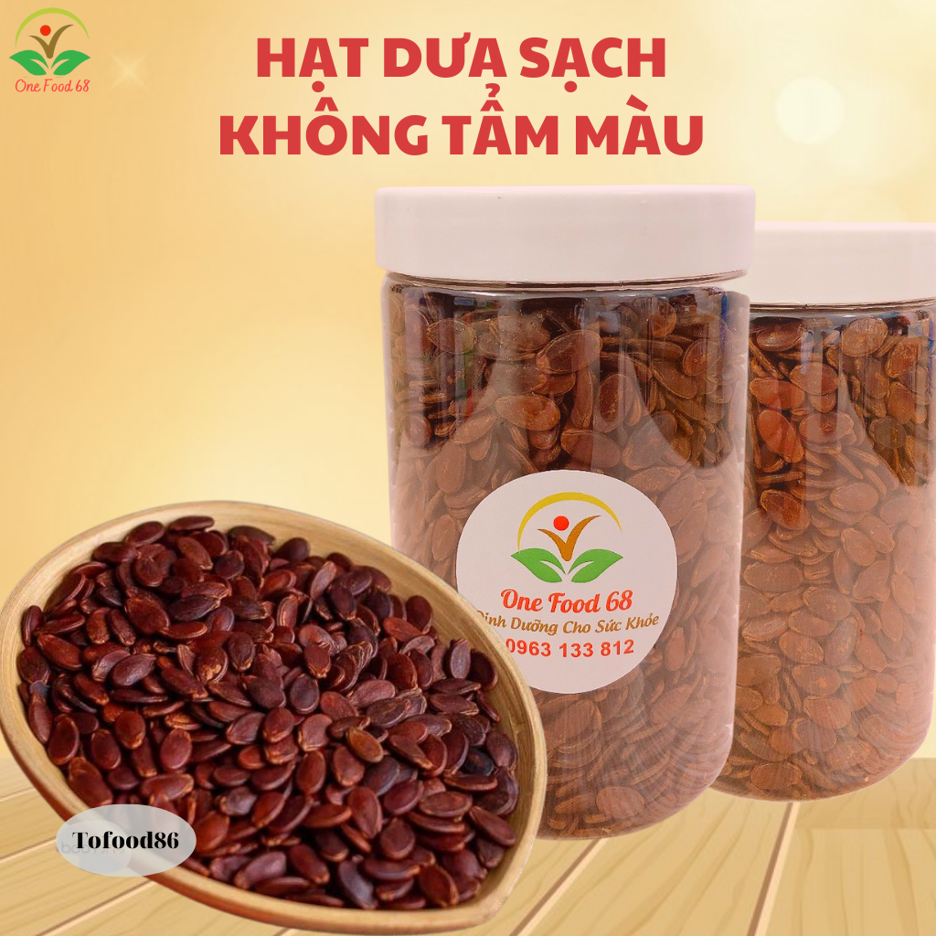 Hạt Dưa Rang Củi Không Tẩm Màu Loại 1 Onefood68 Hạt Dưa Hấu Đỏ Vị Mộc Chắc Hạt Thơm Ngon Béo Giòn - 500Gr