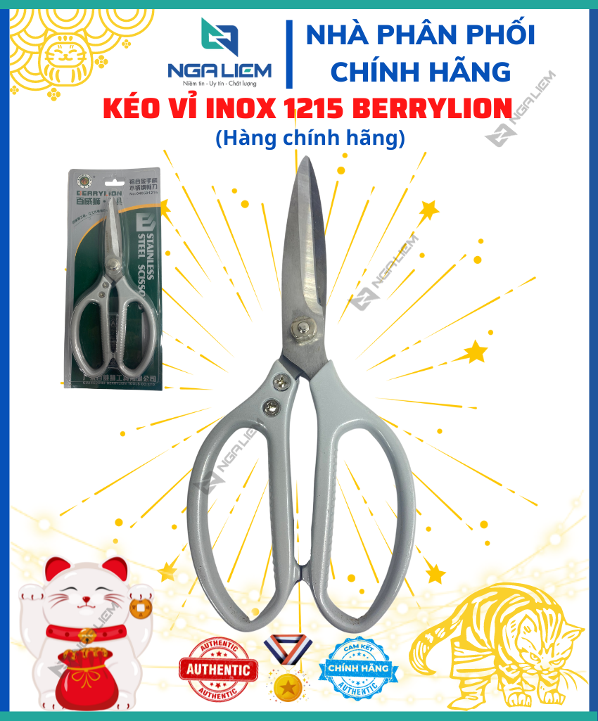 Kéo Cắt Vỉ Inox 1215 Berrylion