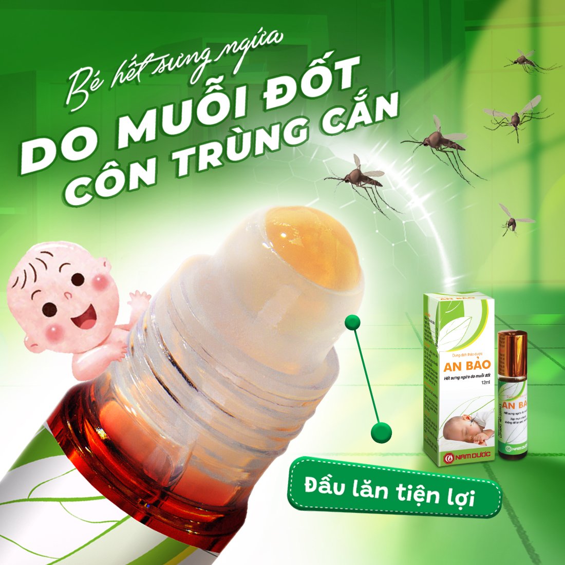 Dung dịch thảo dược bôi muỗi đốt AN BẢO