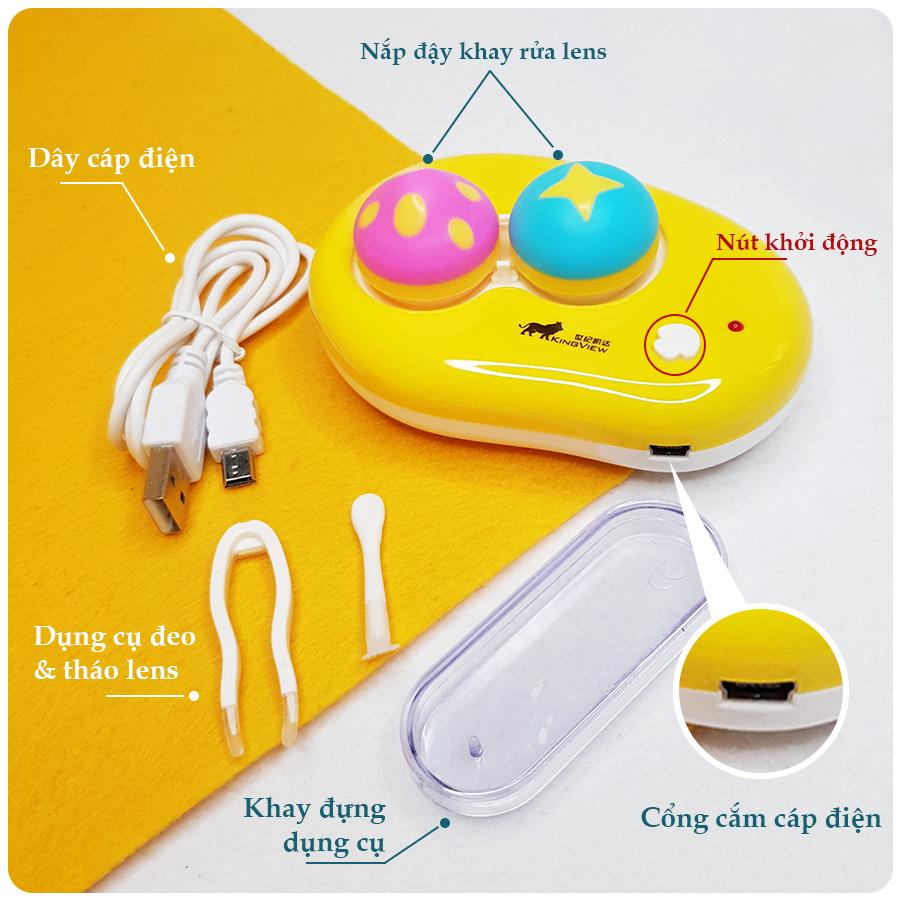 Máy rửa lens siêu tốc chạy điện + pin