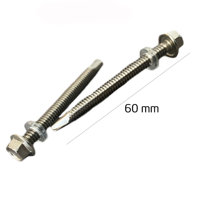 Vít Bắn Tôn Inox 410 dài 60mm_Đinh Bắn Tole Bắn Vào Cứng Độ Bền Cao