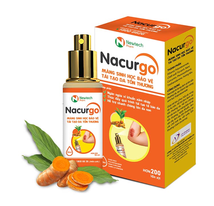 Dung dịch xịt màng sinh học bảo vệ da nacurgo