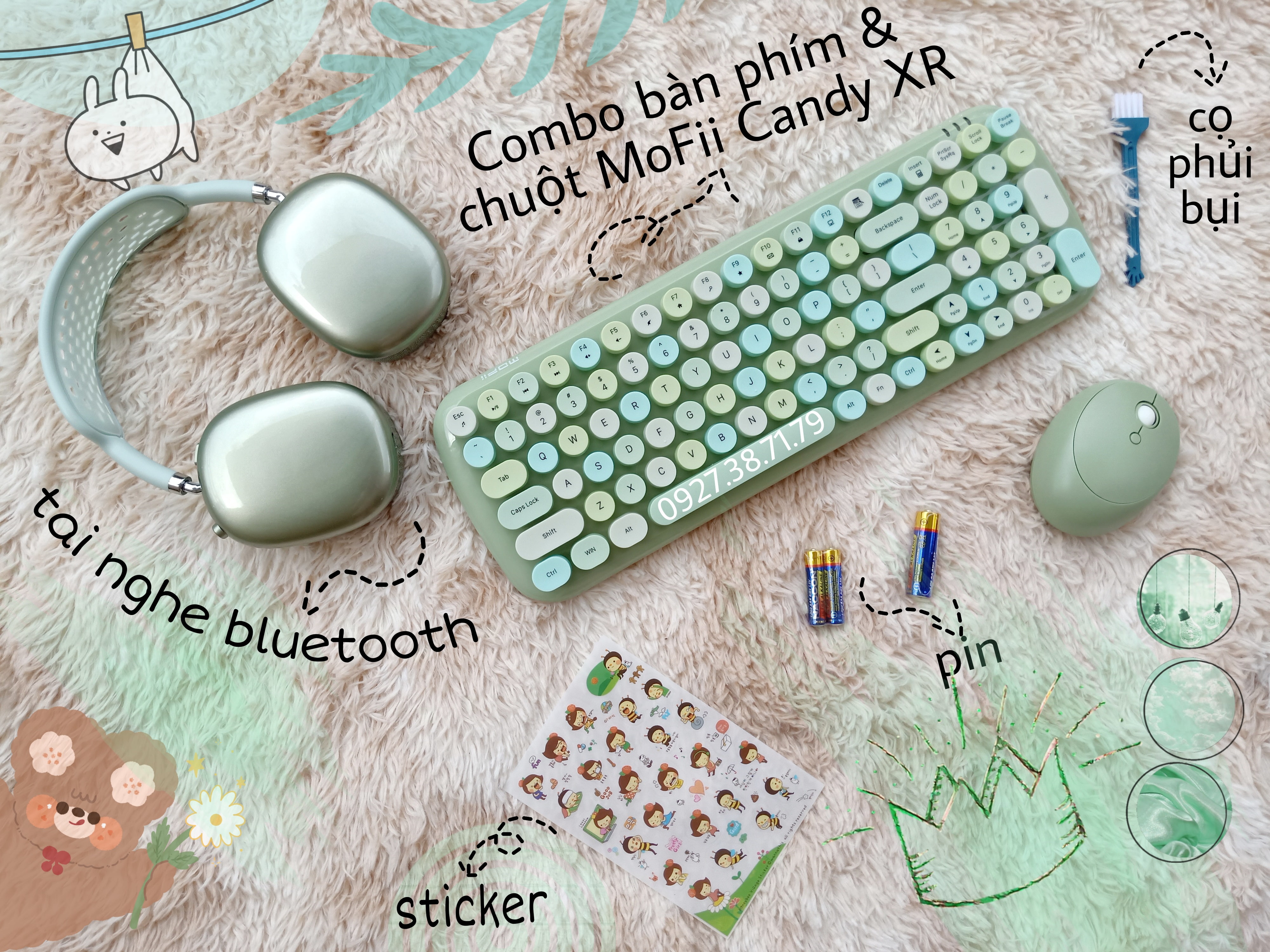 Bộ Chuột và Bàn Phím Giả Cơ Không Dây MOFii Candy S - Dùng cho PC, máy tính bàn, laptop, tivi, điện thoại, iPad, iPhone 26