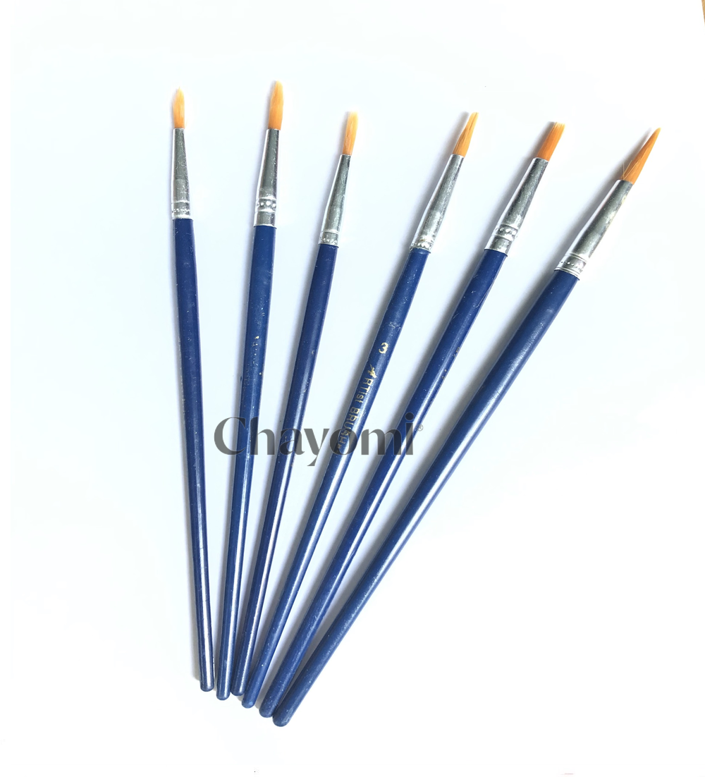 Bộ cọ vẽ đầu nhọn nét nhỏ (6 cây/bộ)