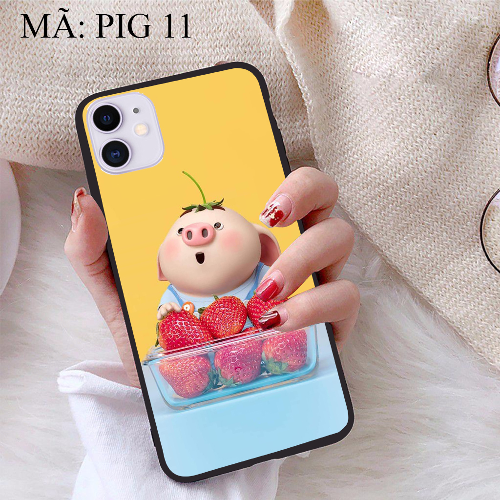 [HCM]Ốp lưng iCase dành cho iPhone 11 viền dẻo TPU BST Pig Cute